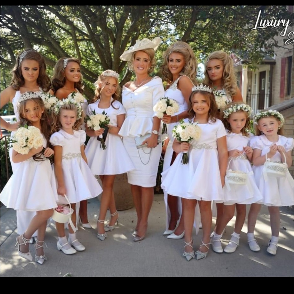 Bridesmaid dresses 4 adult bridesmaids 2 girls bridesmaid 3 flower girls